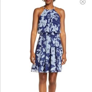 Eliza J floral print halter dress in size 16